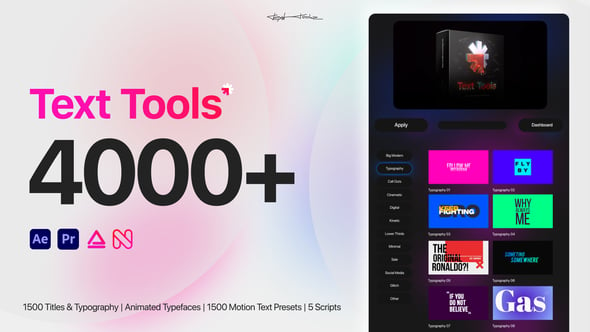 Text Tools - Most Versatile Titles Pack - Scripts - Fonts  - Extension（238271）-技能树